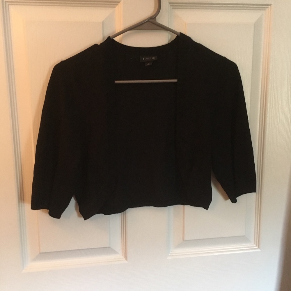 Torrid Black Knit Shrug Mini Cardigan Coverup
